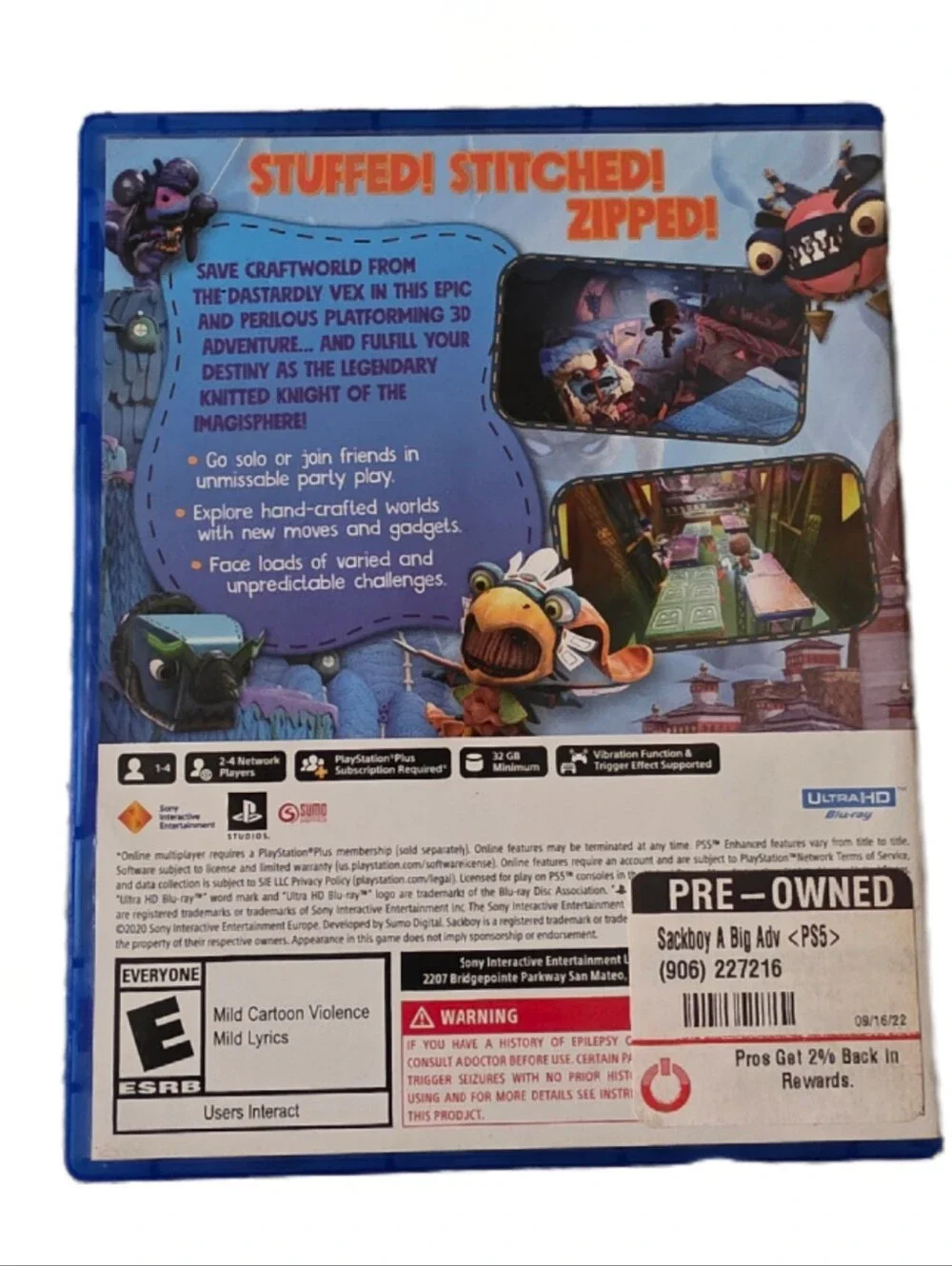 Sony PlayStation 5 PS5 - Sackboy: A Big Adventure - FAST SHIPPING